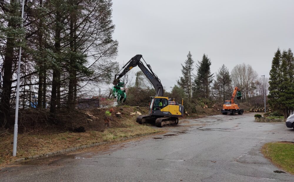 Borettslaget Solsletta - Sykkelstamvegen skoger langs motorveien